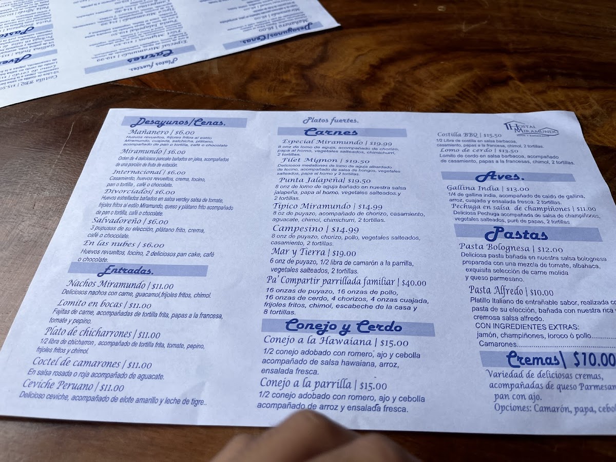 Menu Hostal Miramundo-8