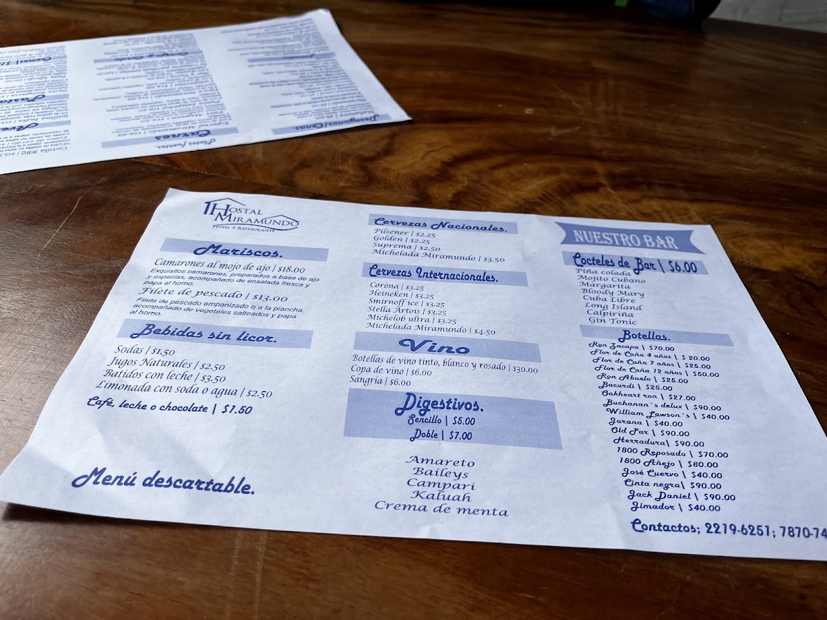 Menu Hostal Miramundo-9
