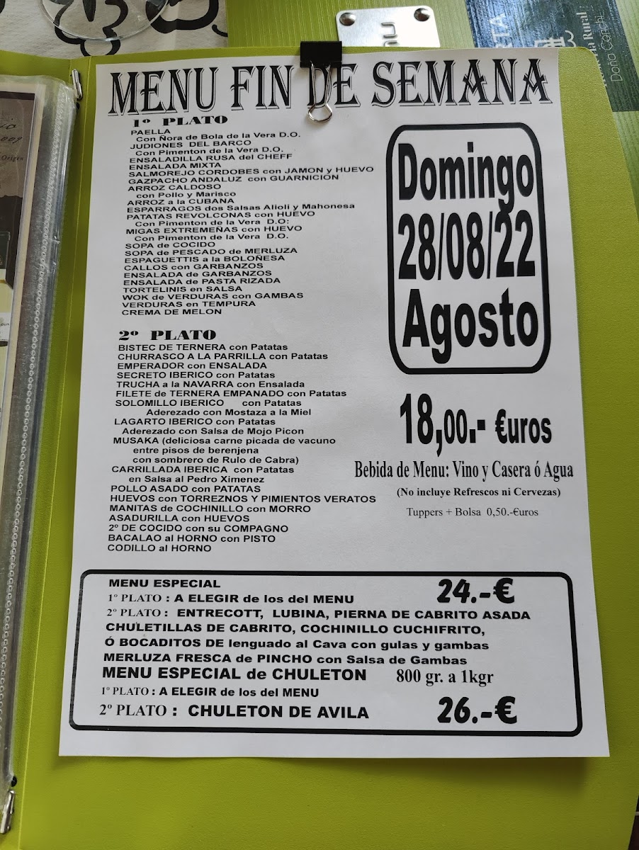 Menu Hosteria Doña Conchi-8