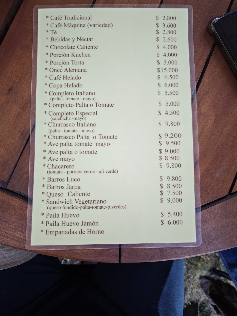 Menu Hostería Y Salón De Té Trayen-1