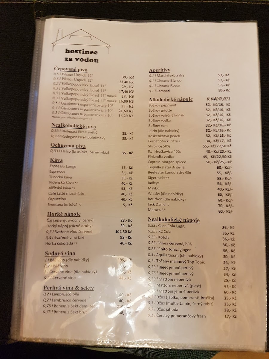 Menu Hostinec Za Vodou-10