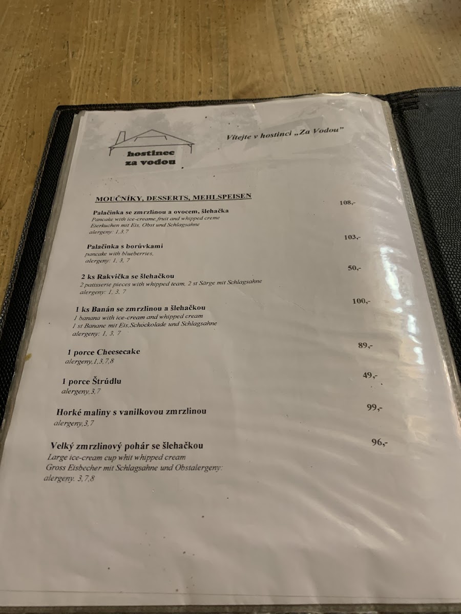 Menu Hostinec Za Vodou-6