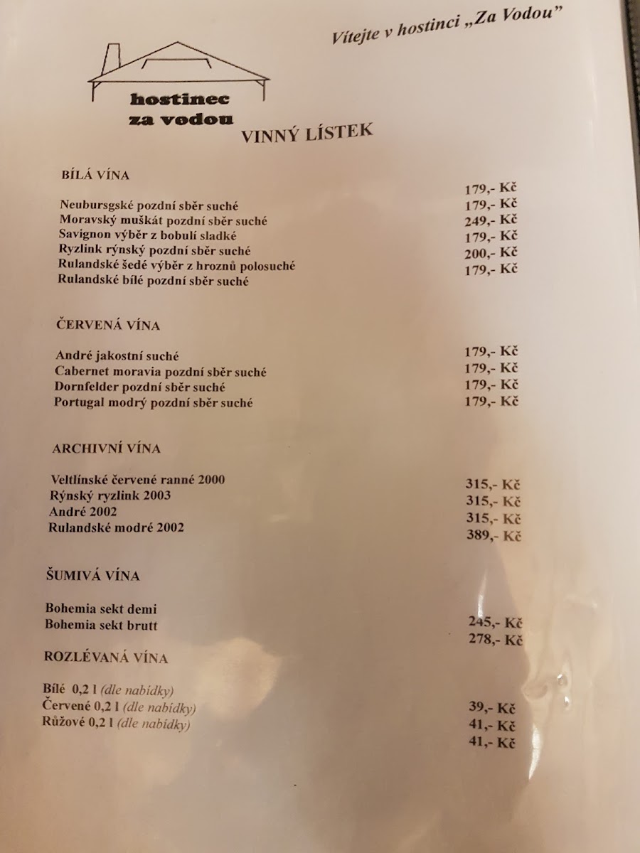 Menu Hostinec Za Vodou-9