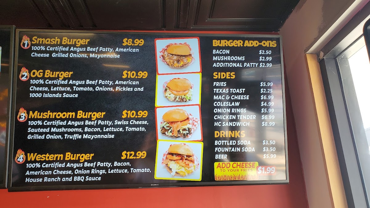 Menu Hot Chickz Chicken Sandwiches-1