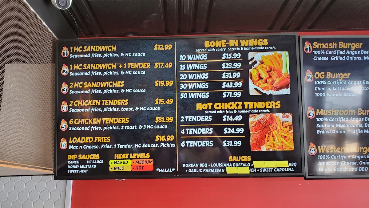 Menu Hot Chickz Chicken Sandwiches-2