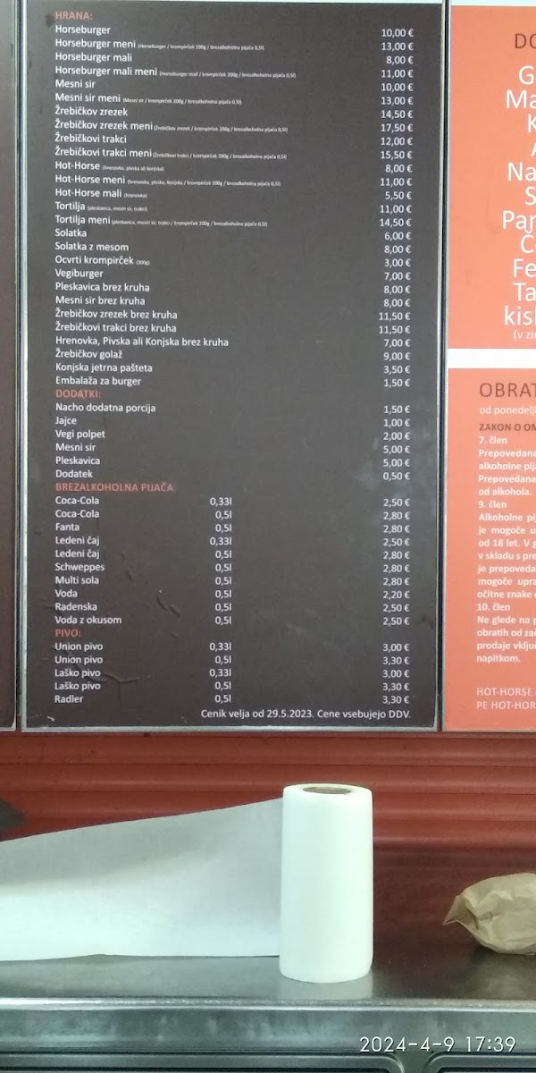 Menu Hot Horse Tivoli-2