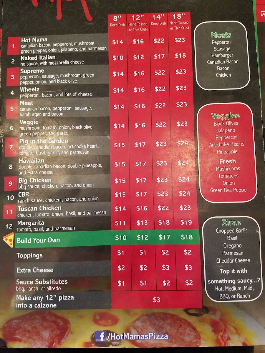 Menu Hot Mama's Pizza & Brew-4