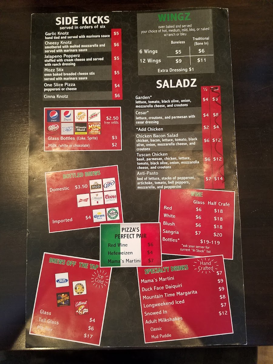 Menu Hot Mama's Pizza & Brew-5
