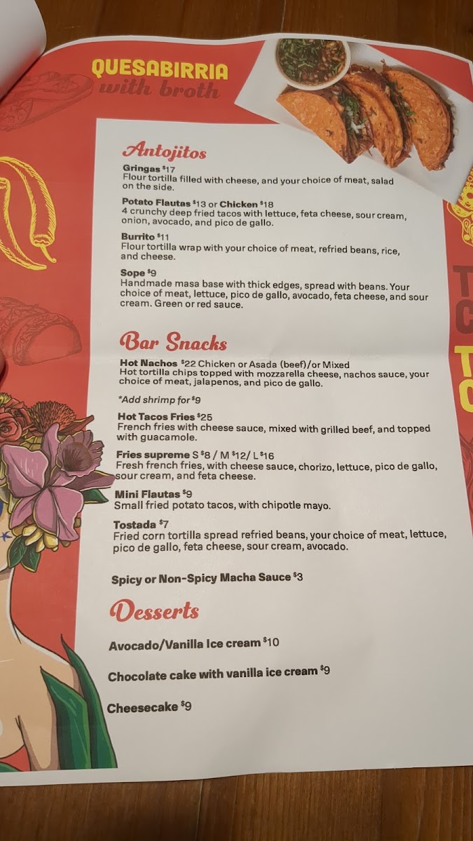 Menu Hot Tacos Restaurant - Windsor-1