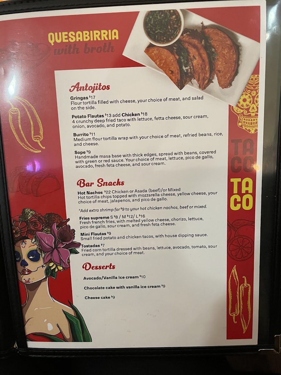 Menu Hot Tacos Restaurant - Windsor-4