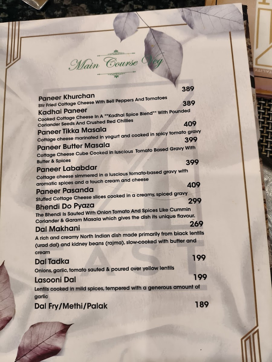 Menu Hotel 84 East-7