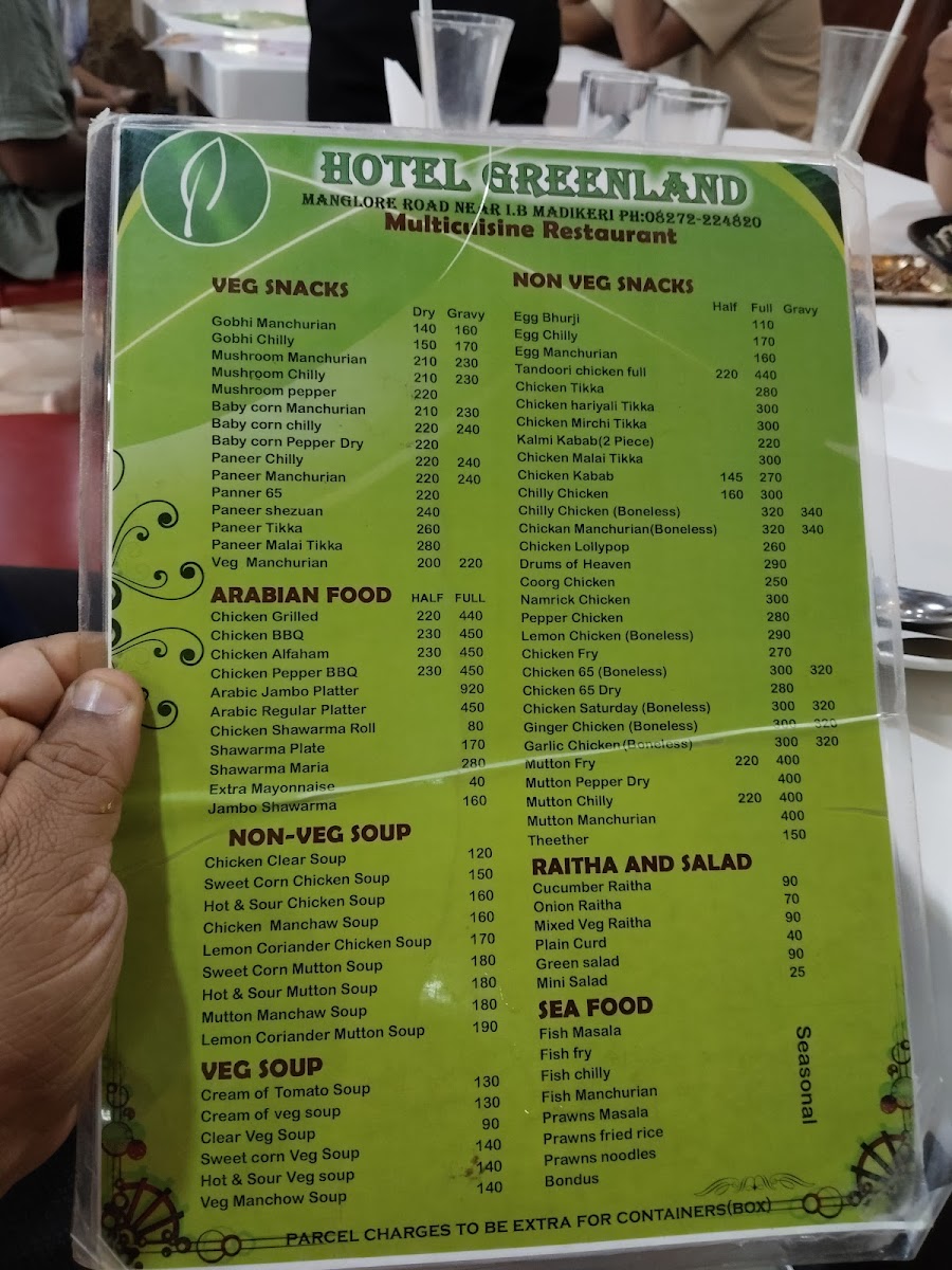 Menu Hotel Green Land-10