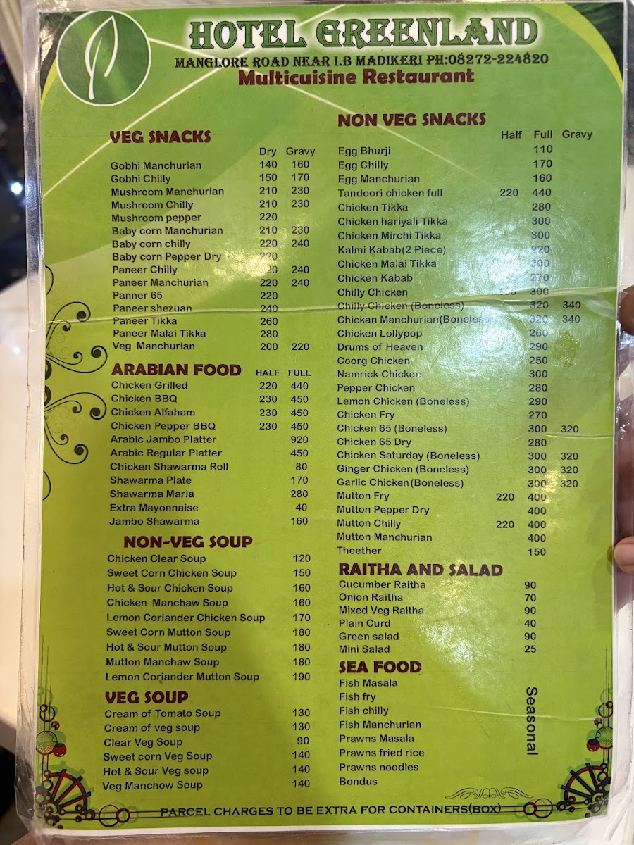 Menu Hotel Green Land-2