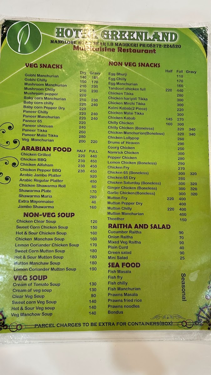 Menu Hotel Green Land-6