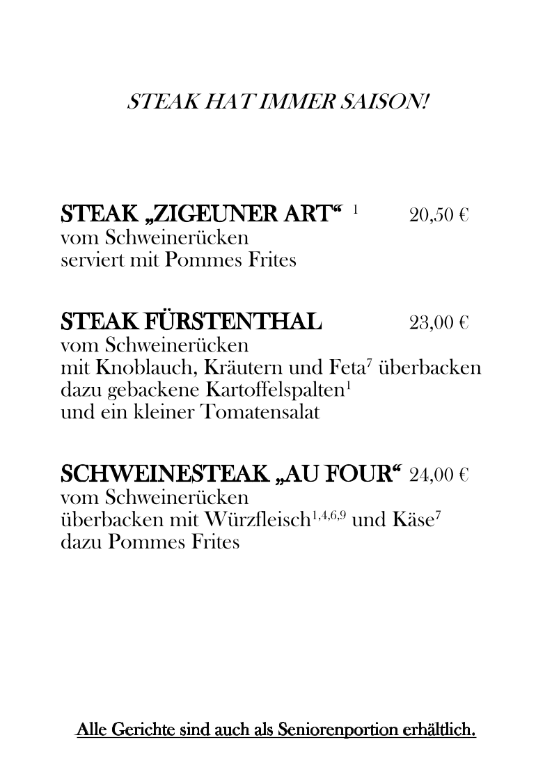 Menu Hotel & Restaurant 'gasthof Zum Fürstenthal'-6
