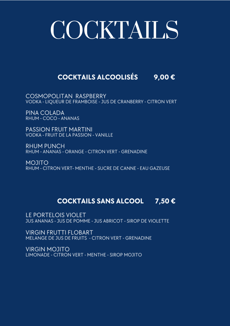 Menu Hôtel Restaurant Le Flobart Le Portel-7