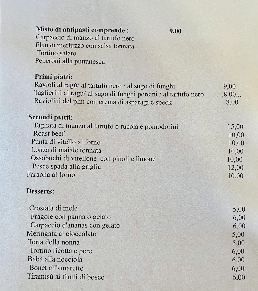 Menu Hotel Ristorante Da Bruno-1