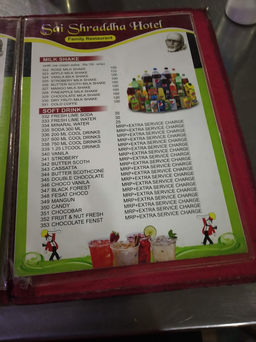 Menu Hotel Sai Shraddha-10