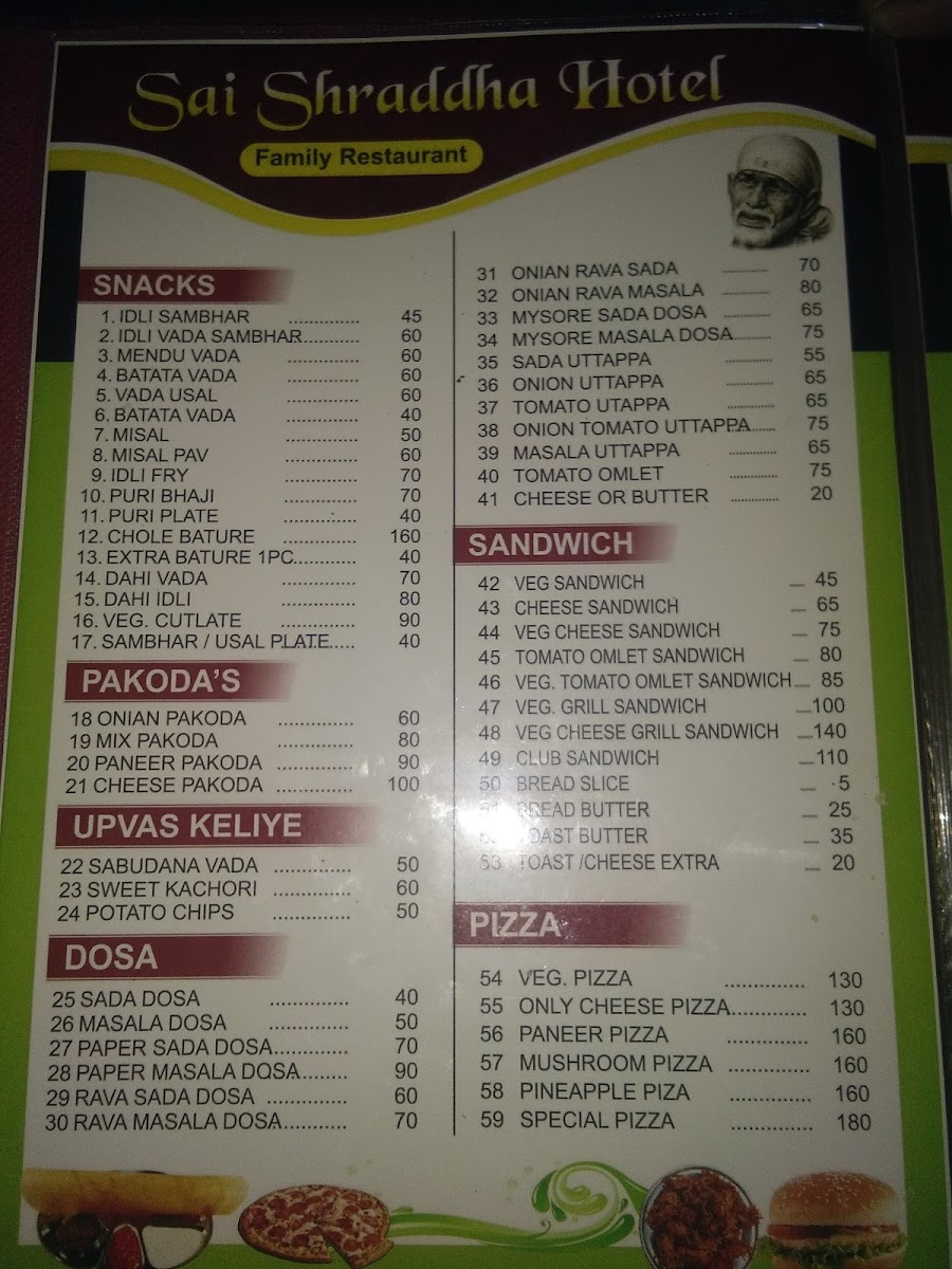 Menu Hotel Sai Shraddha-6