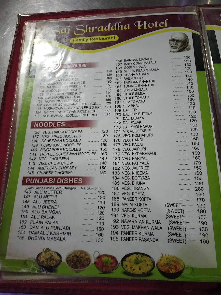 Menu Hotel Sai Shraddha-7