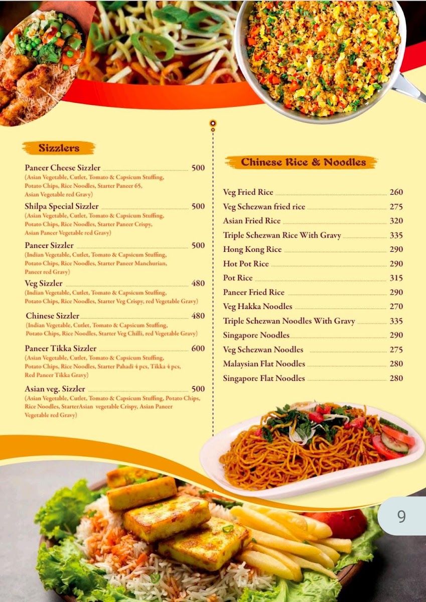 Menu Hotel Shilpa Residency-1