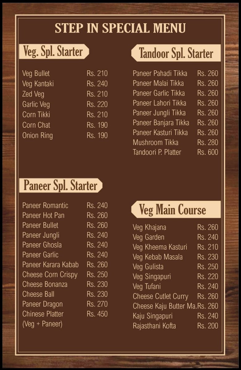 Menu Hotel - Step In Restaurant-7