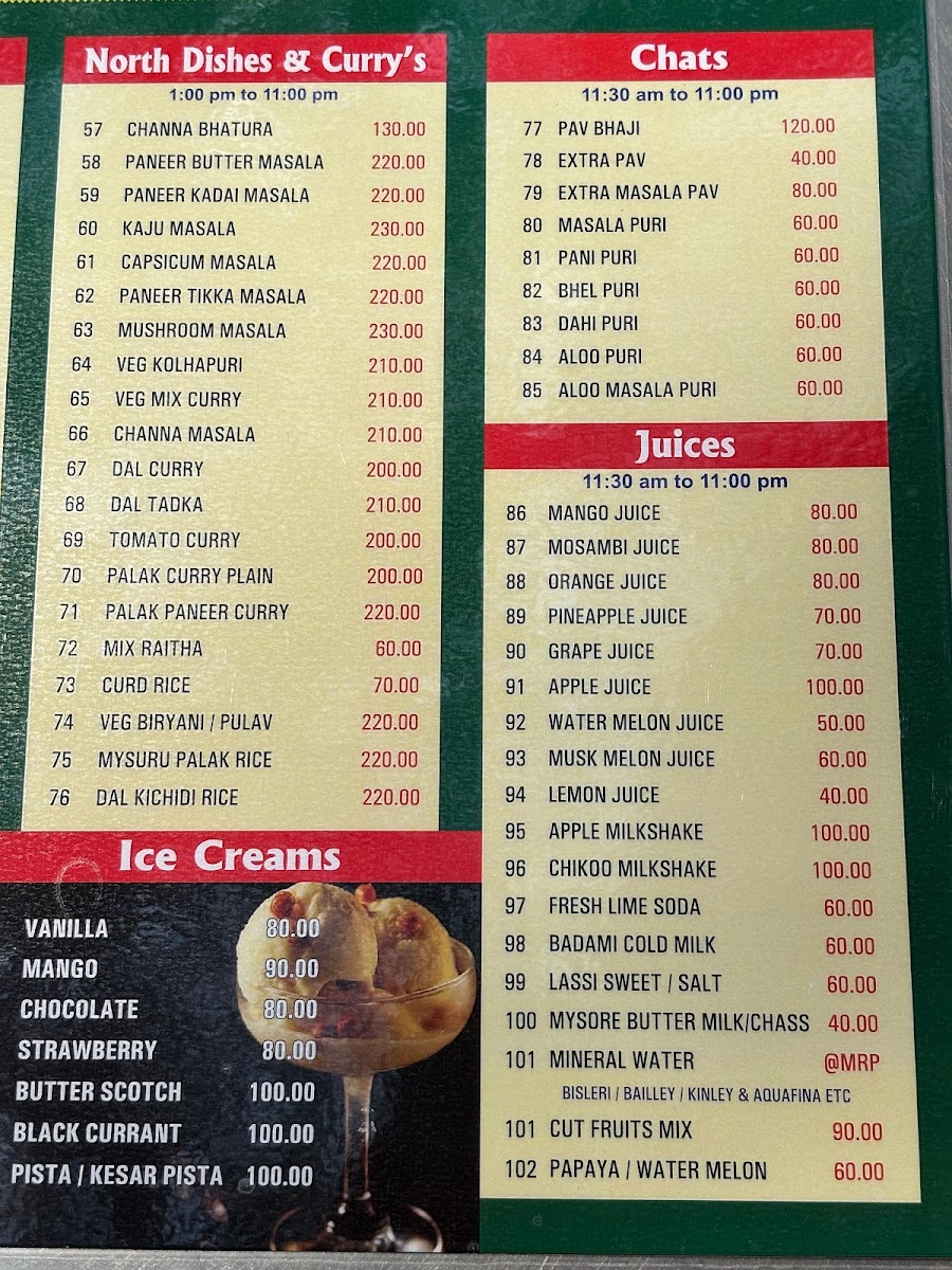 Menu Hotel Vishnu Bhavan-2