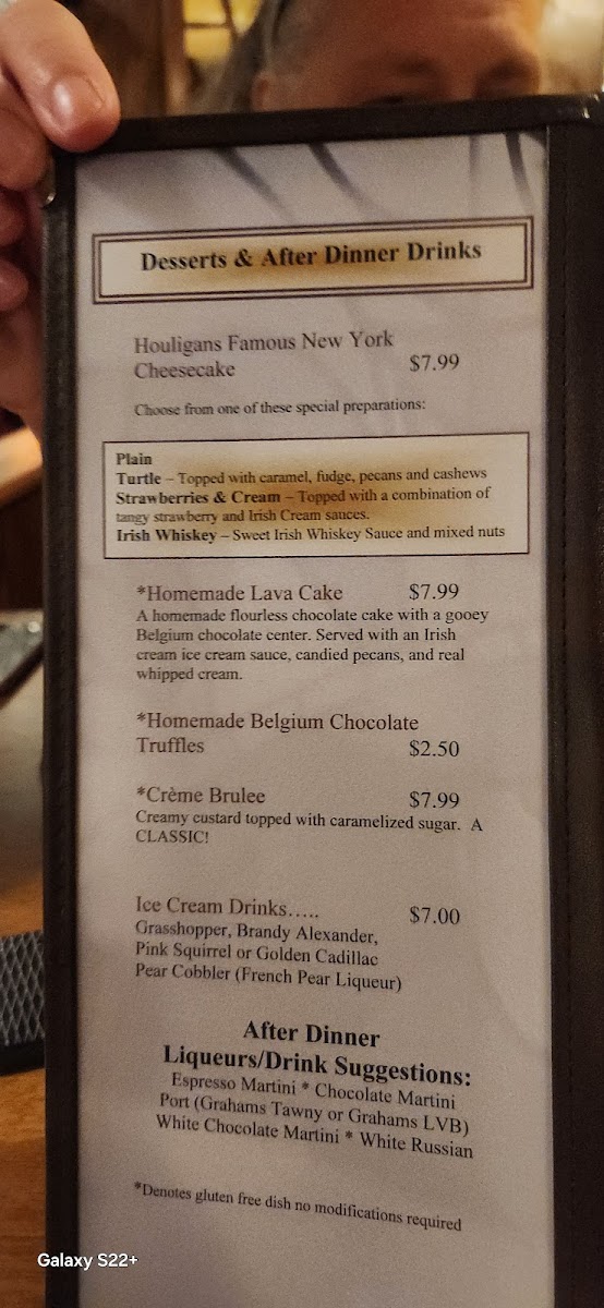 Menu Houligans Steak & Seafood Pub-1