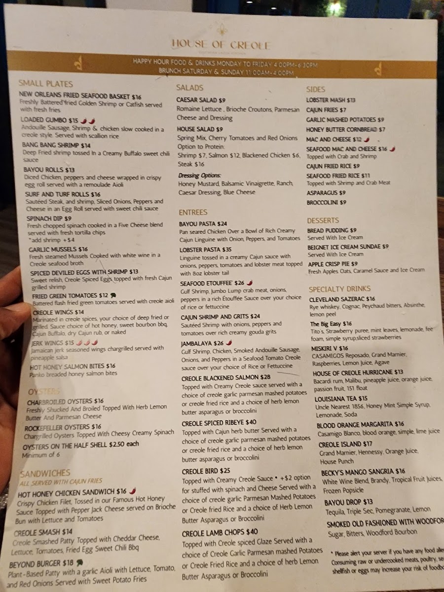 Menu House Of Creole Cleveland-5