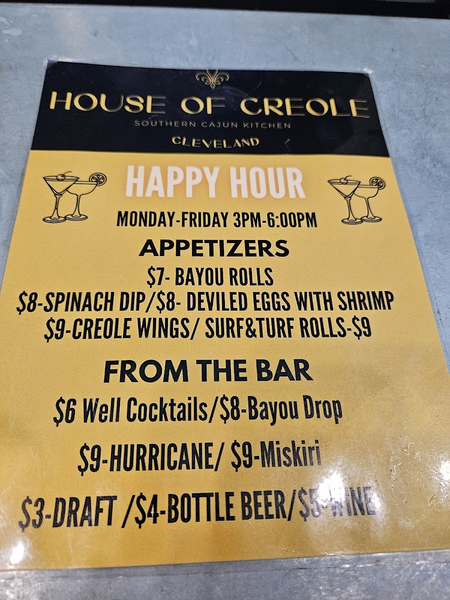 Menu House Of Creole Cleveland-7