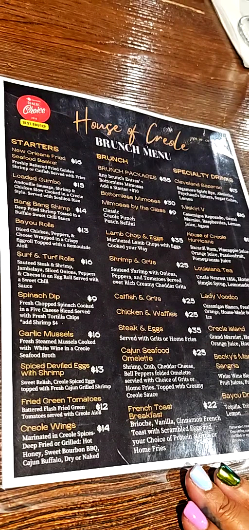 Menu House Of Creole Cleveland-8