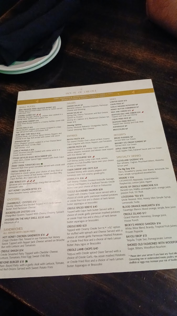 Menu House Of Creole Cleveland-9