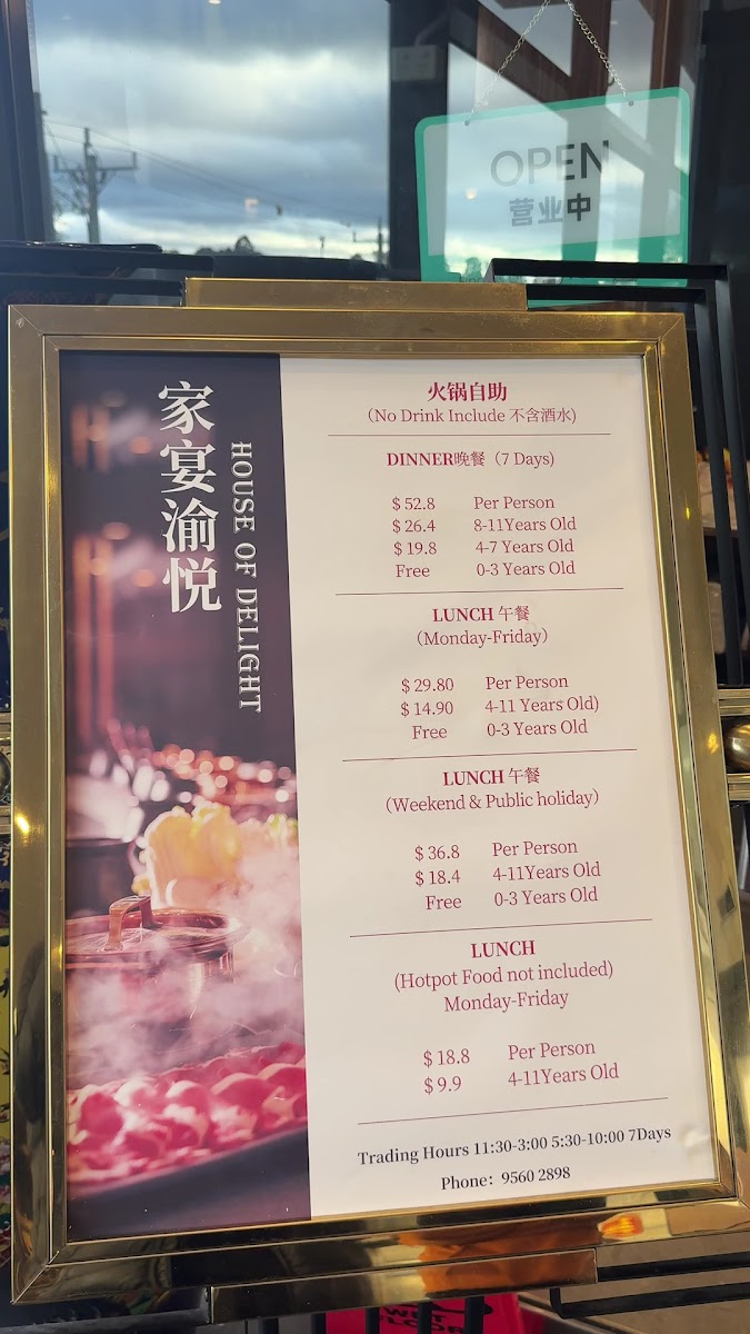 Menu House Of Delight-1