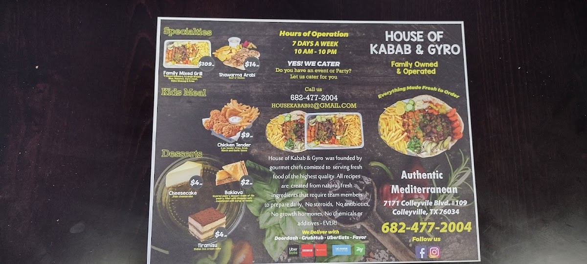 Menu House Of Kabob And Gyro-8