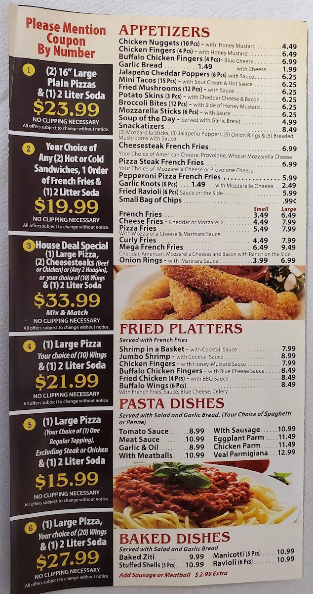 Menu House Of Pizza-1