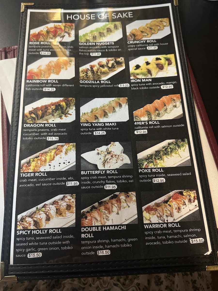 Menu House Of Sake-1