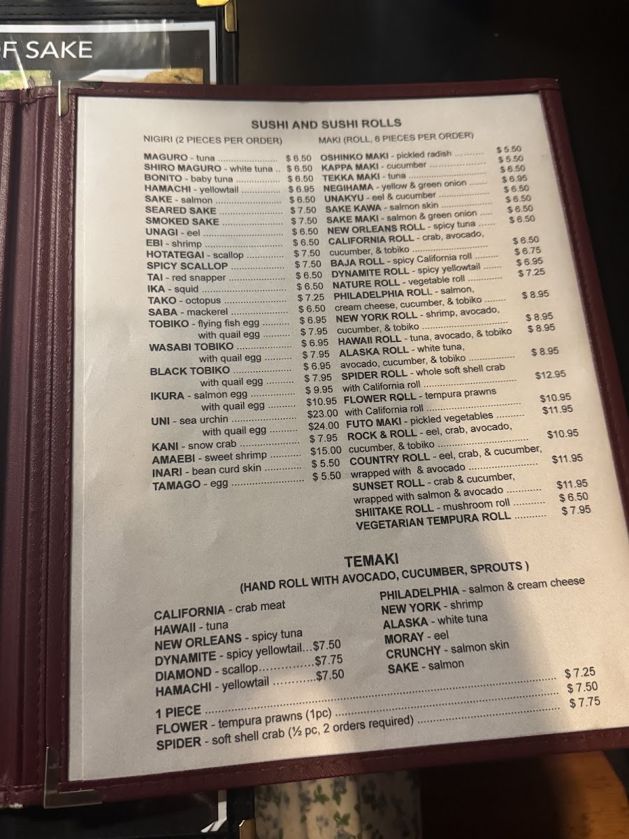 Menu House Of Sake-2