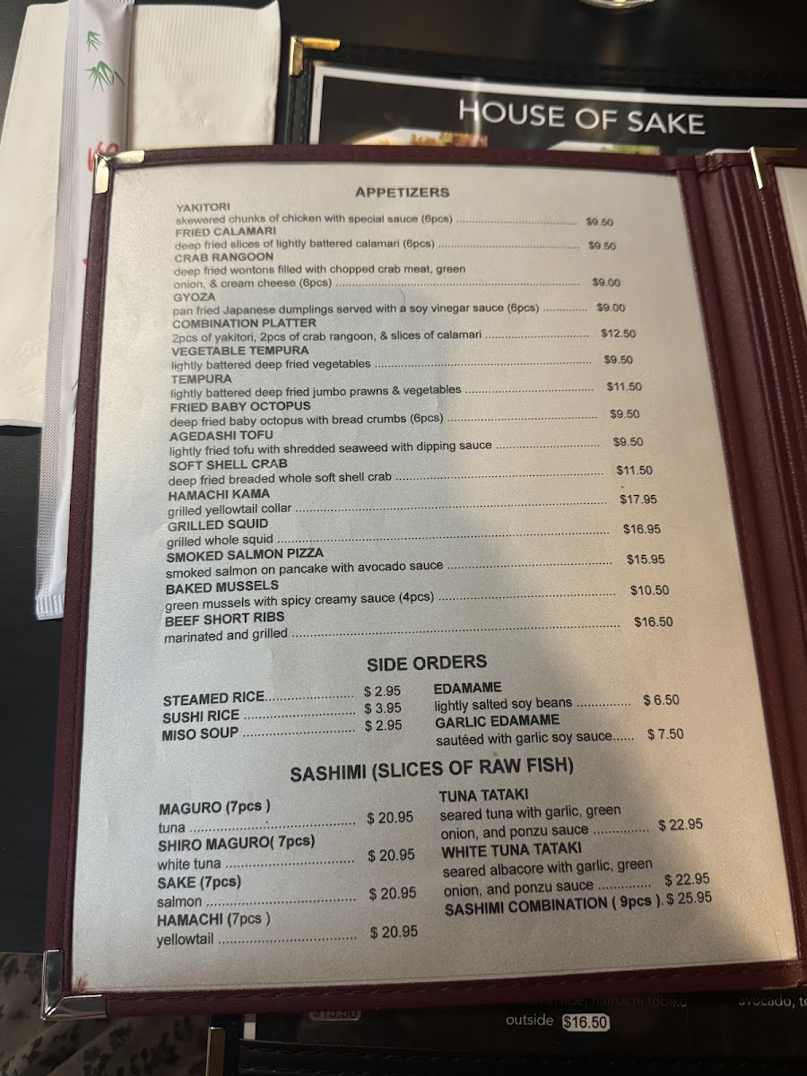 Menu House Of Sake-7