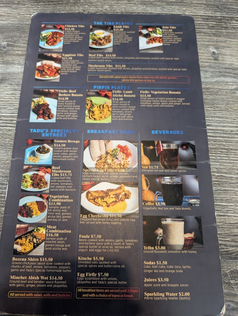 Menu House Of Tadu Ethiopian Kitchen-7