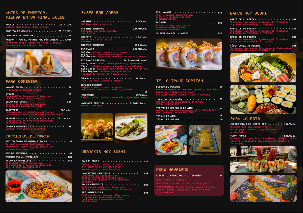 Menu Hoy Sushi Restaurante - Serie Oro-1