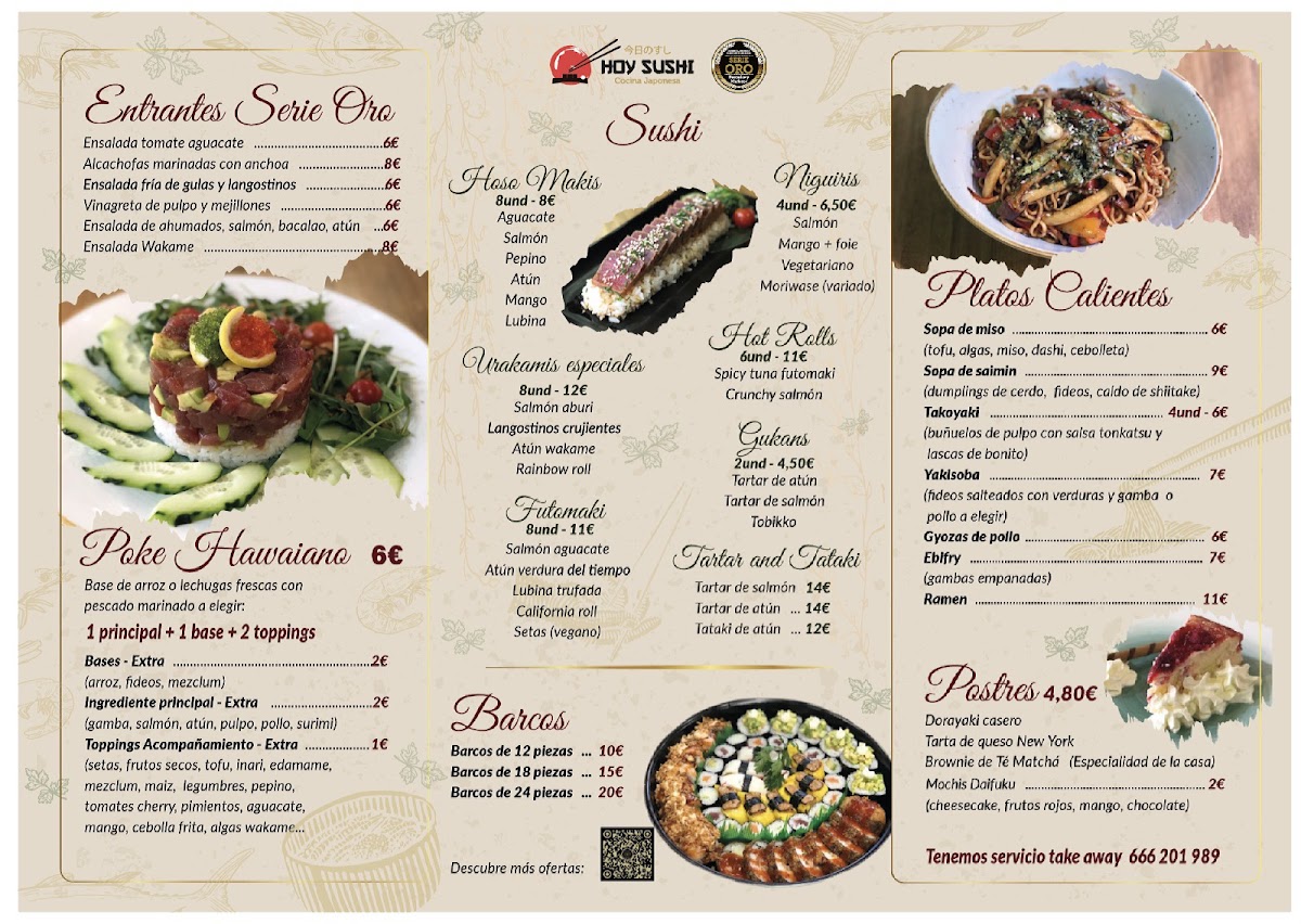 Menu Hoy Sushi Restaurante - Serie Oro-2