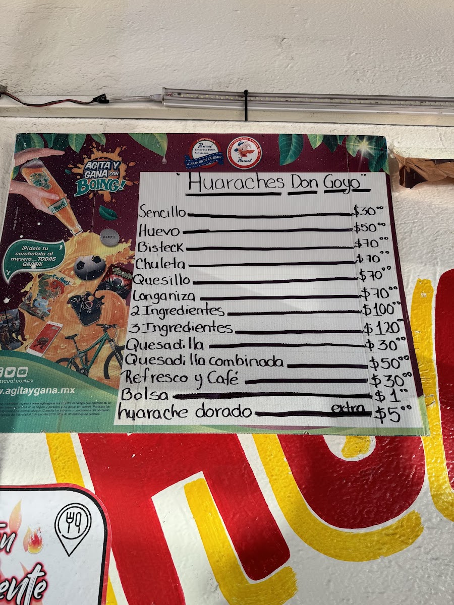 Menu Huaraches Don Goyo-1