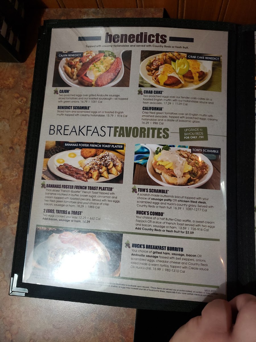 Menu Huckleberry's Breakfast & Lunch-1