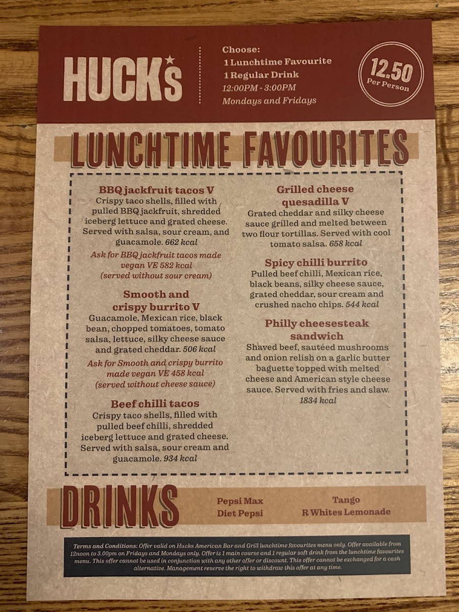 Menu Huck's-1