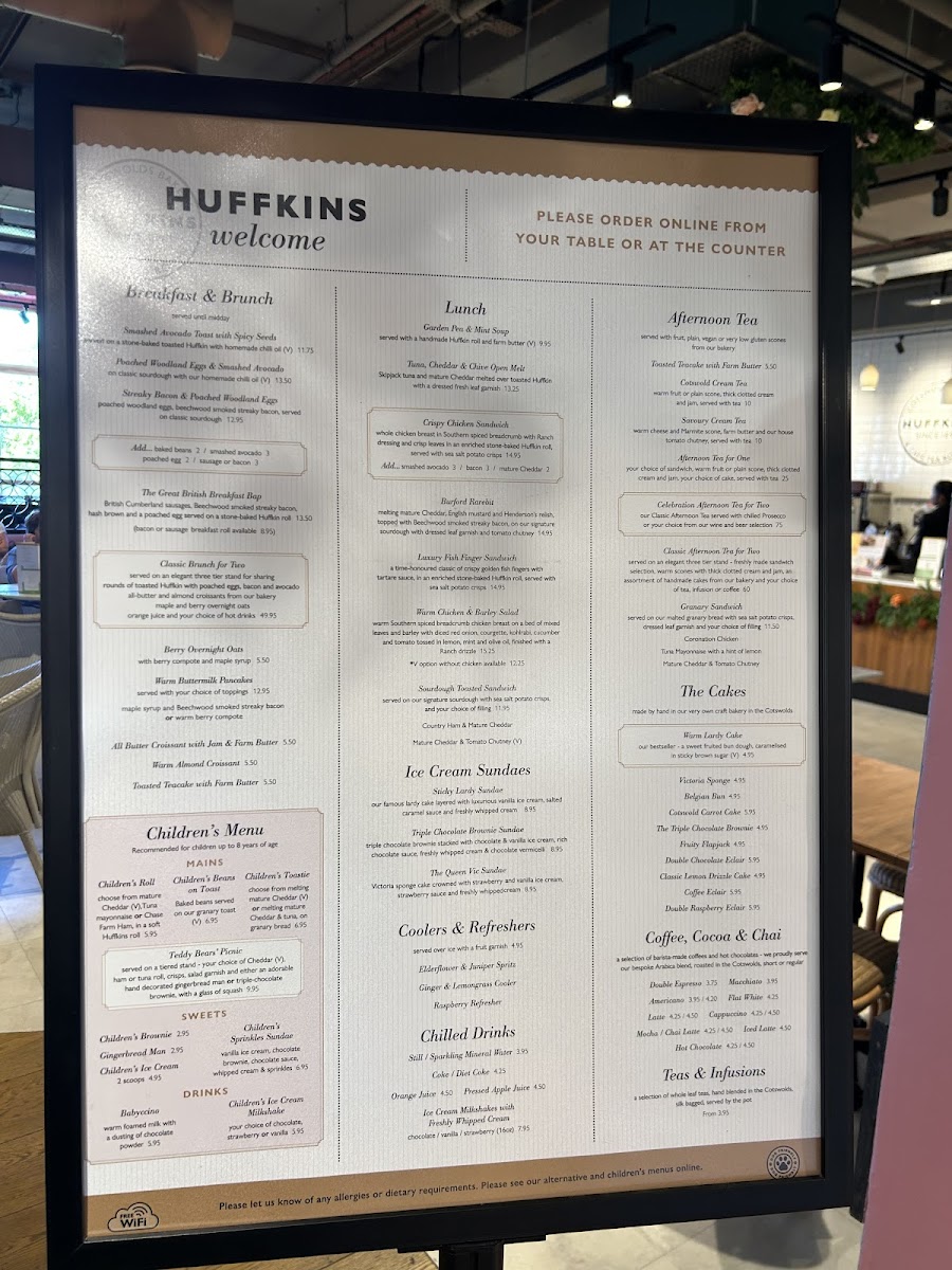 Menu Huffkins Oxford Street (Huffkins At John Lewis & Partners)-4