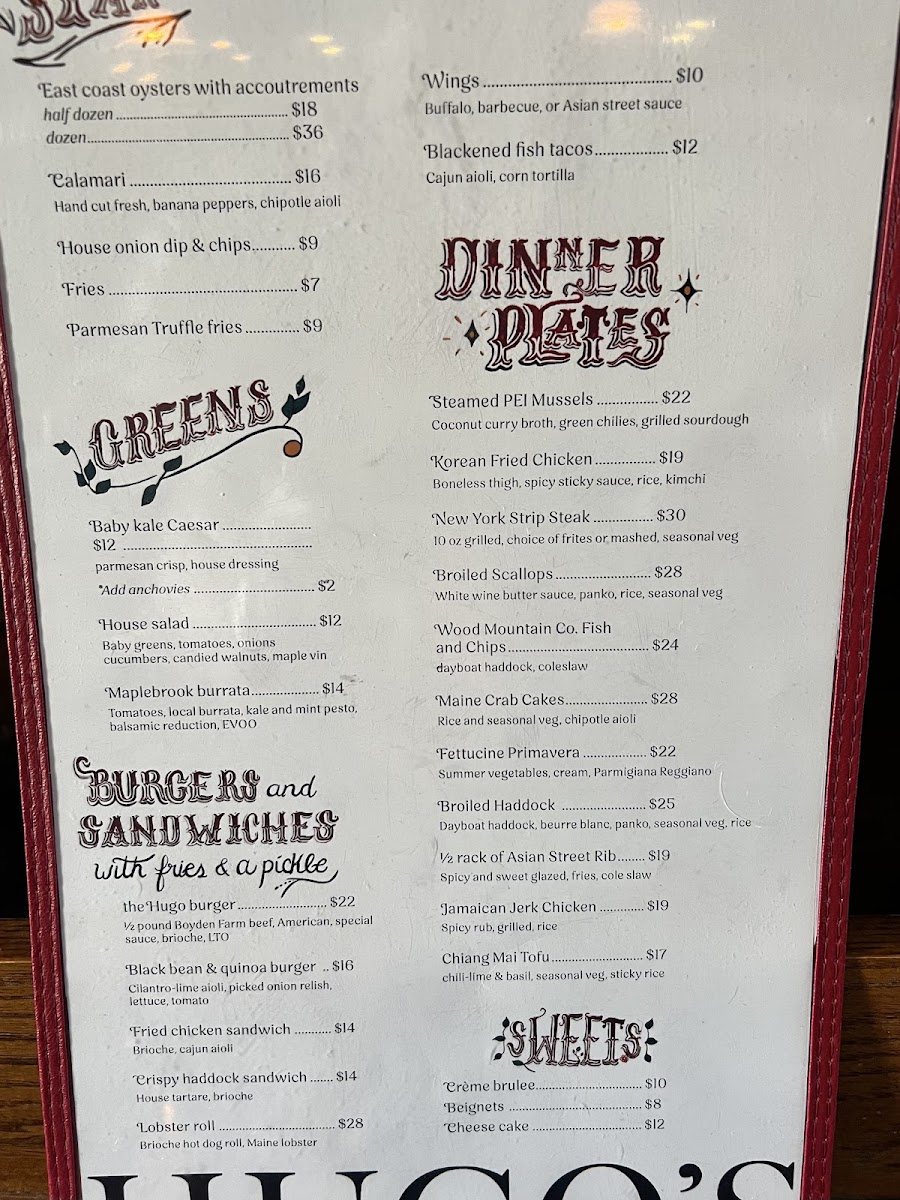 Hugo's Bar & Grill Menu-1