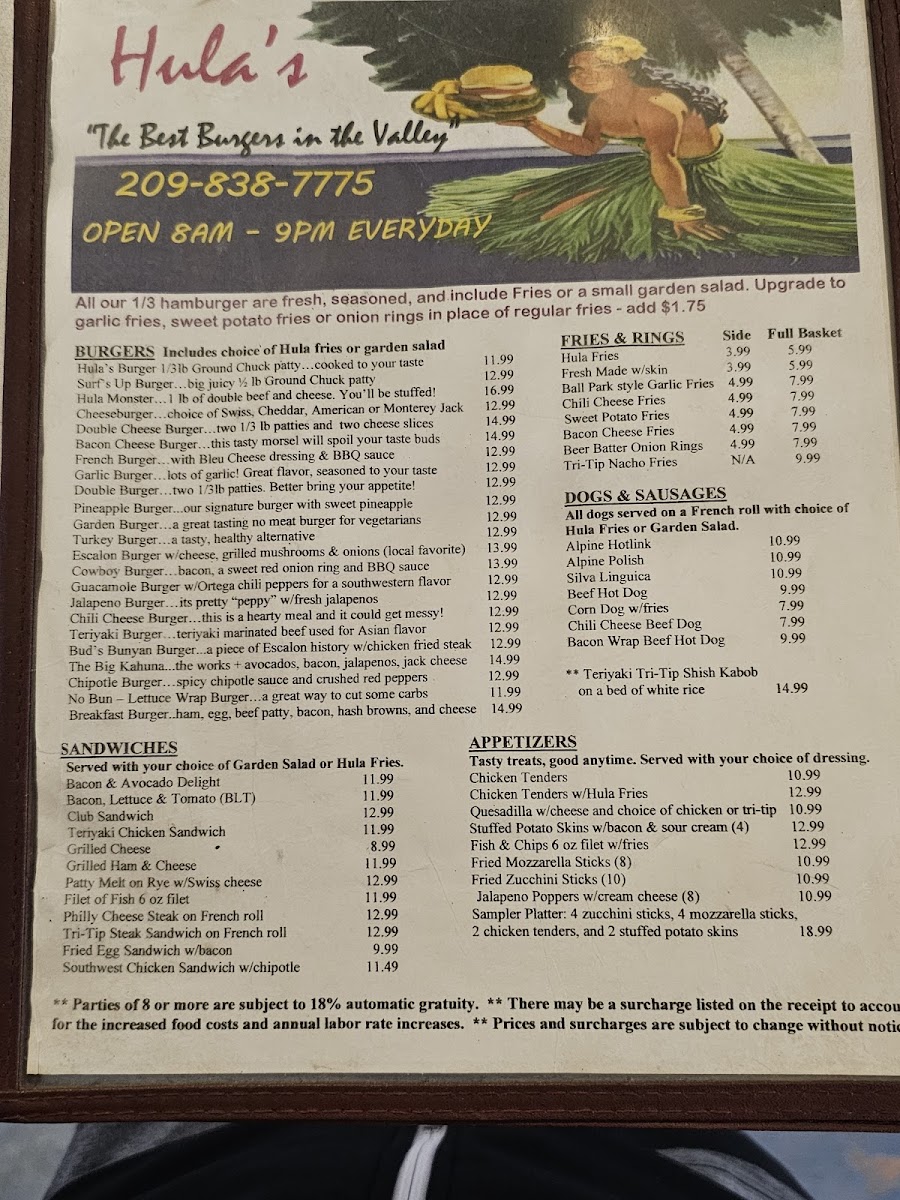 Menu Hula's-10