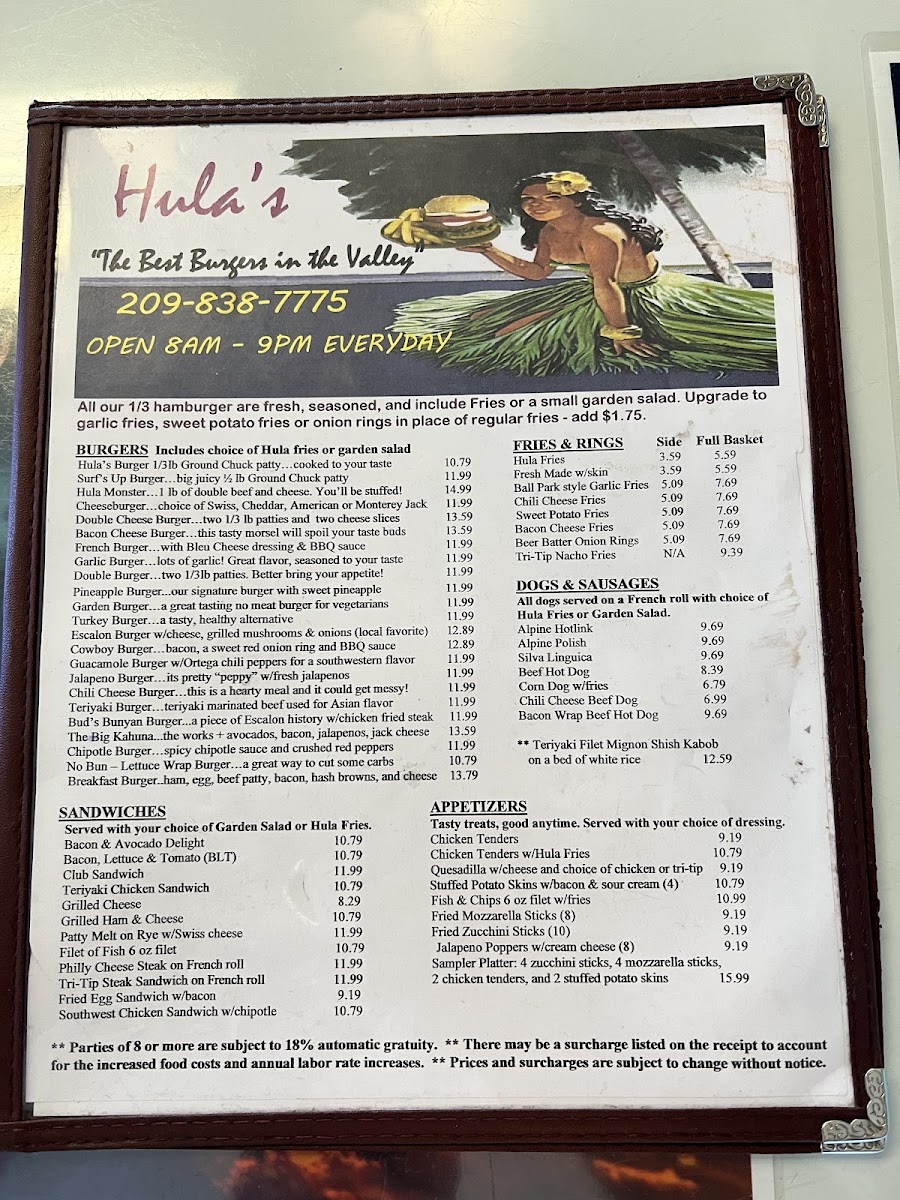 Menu Hula's-8