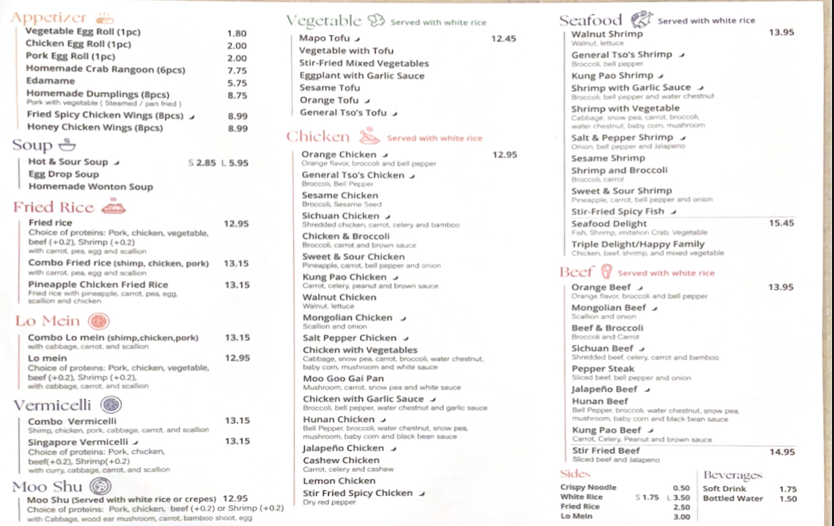 Menu Hunan Chef-1