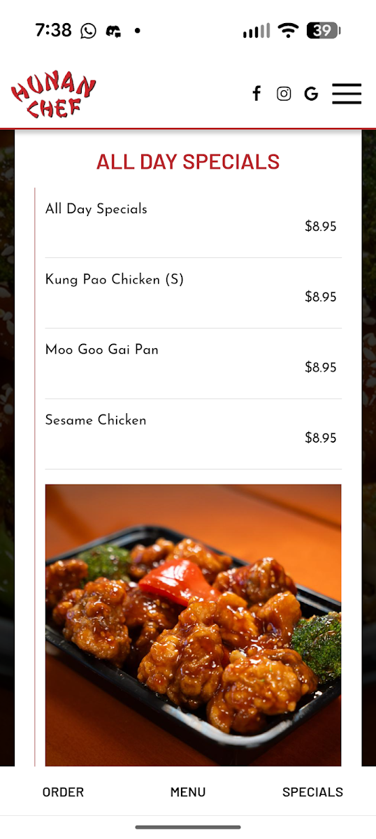 Menu Hunan Chef-7